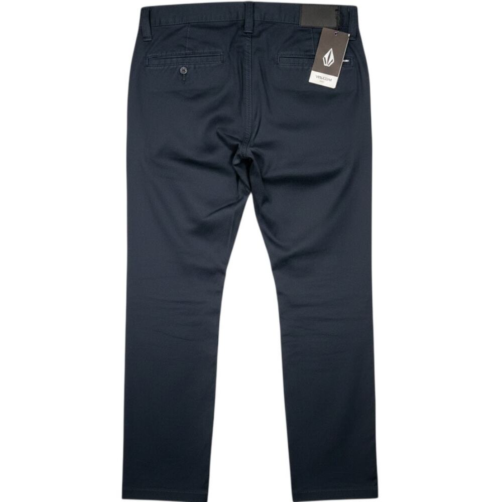 Volcom Frickin Modern Stretch 16 Chino Pants Mens 30x30 Navy Blue Modern Fit NWT